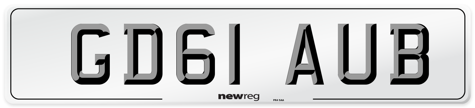 GD61 AUB Number Plate from New Reg